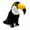 Toucan, variant on Bird Plush Toy Stuffed Animal, Cute Soft Toucan or Pink Flamingo Plushie, 8.7 in/13.8 in Bird Stuffed Toy for Kids, Girls, Boys, Animal Lovers, Birthday Gift, Room Decor