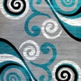 thumbnail image 6 of Masada Rugs Area Rug Modern Contemporary Design 1100 Turquoise Grey White Black (6 Feet X 9 Feet), 6 of 6