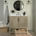 Emma + Oliver 36 Inch Bathroom Vanity, Single Sink Cabinet with 2 Soft ...