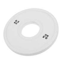 WORGEOUS Weight Plates Rubber Barbell Plates Standard Virgin Rubber Bumper Plate for Home Gym Weightlifting Strength Training Fit Workouts White 0.5kg
