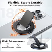 Dual-Side for Magsafe Phone Grip with Magnetic Phone Stand, Magnet Ring Holder for iPhone 16/15/14/13/12 Pro Max Series Magsafe Case, Strong Magnetic Car Mount, Gym Phone Holder