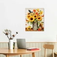 thumbnail image 2 of PIKWEEK  Sunflower Wall Art, Farmhouse Yellow Flower with Butterfly Hummingbird on Grey Wood Canvas Wall Art, Strawberry Wall Art for Living Room Bedroom Bathroom Home Decor Ready to Hanging, 2 of 4
