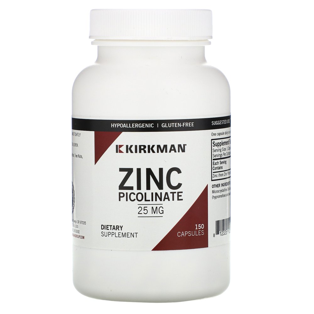Kirkman Labs Zinc Picolinate, 25 mg, 150 Capsules
