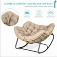 thumbnail image 4 of SWITTE Outdoor Rocking Chair, Indoor Lounge Rocking Chair with Cushion Chair, Beige, 4 of 10
