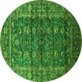 thumbnail image 1 of Ahgly Company Indoor Round Oriental Green Industrial Area Rugs, 5' Round, 1 of 4