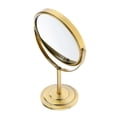 thumbnail image 2 of 6"" Two Sided Magnifying Table Mirror Round Rotary Desk Mirror Bronze, 2 of 8
