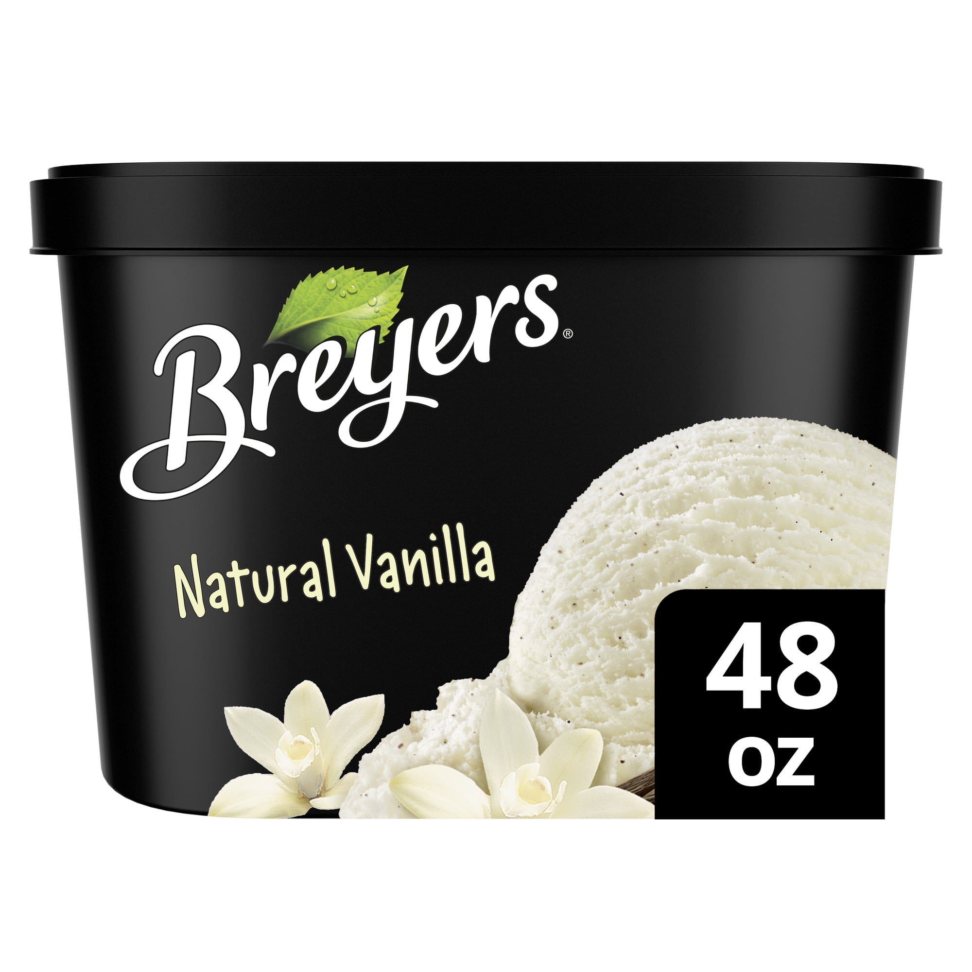 Breyers Classics Ice Cream Natural Vanilla 48 oz, Perfect with Pie, Cake, and Desserts