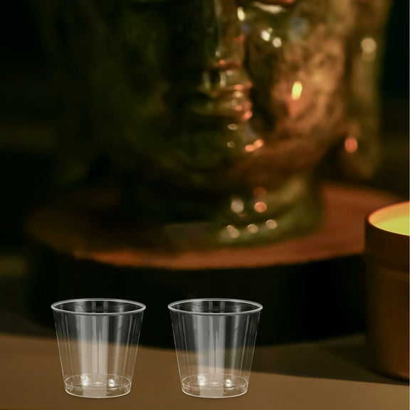 Hemobllo 50Pcs Single Use Small Clear Tasting Cups for Condiment and Snack Serving