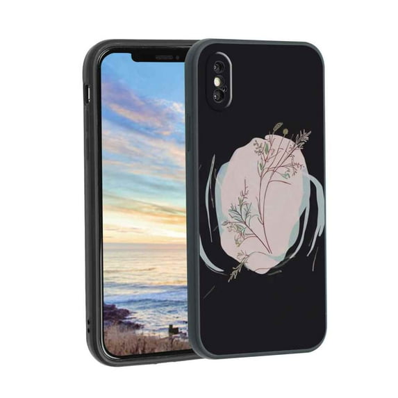 Pastel-Floral-Art-Herb-278 Phone Case, Degined for iPhone XS Max Case Men Women, Flexible Silicone Shockproof Case for iPhone XS Max