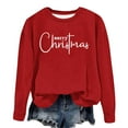 thumbnail image 4 of VgaVtl Red Christmas Sweatshirts for Women Women Sweatshirt Relaxed Fit Crew Neck Holiday Pullover Comfy Sweatshirt, 4 of 4