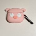 thumbnail image 1 of Pink Pig Con Hebilla De Gel Suave Auriculares A Prueba De Golpes Funda Para AirPods 1 2 Pro 3 (2021) 2, 1 of 4