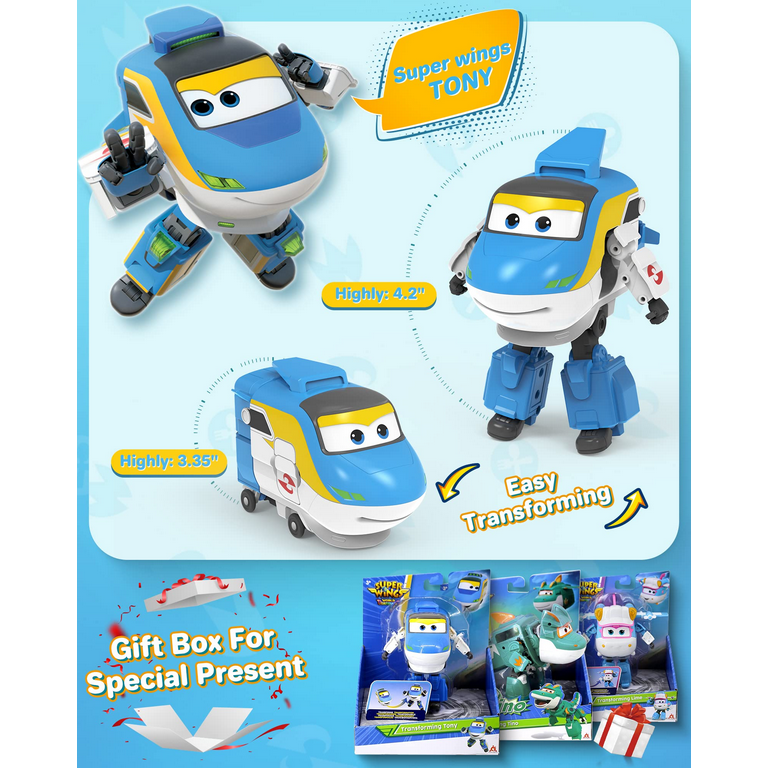 Super Wings Figure Toy Collectible Transforming Toy Fun Preschool Toy  Regalo di compleanno per bambini di 4-6 anni