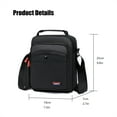 thumbnail image 5 of Crossbody Bags for Men Women Teens Messenger Bag Waterproof Oxford Nylon Crossbody Sling Bag Black, 5 of 7