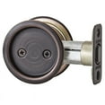 Kwikset 93340 Round Pocket Door Passage Lock, Bronze