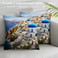 thumbnail image 3 of Nawypu  Santorini Greek Island sea View Print Throw Pillow Cover Decor Sofa Pillow Covers Couch,Pillow Couch Cushion Sham Stuffer, 3 of 5