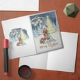 thumbnail image 3 of Merry Christmas Dalmatian Snowy Winter with Gifts Tree Decorations 5x7in Folded Greeting Card Dog Lover Single Note Card with Envelope - 12020, 3 of 5