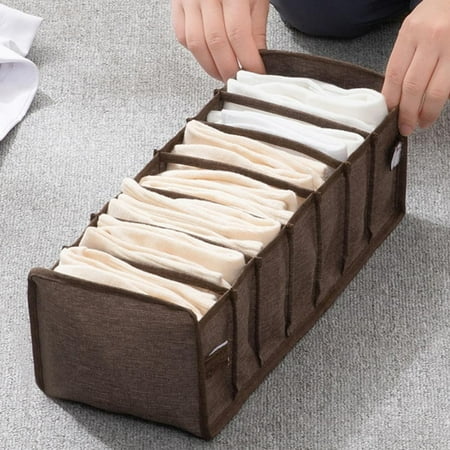 

Dormitory Closet Organizer for Socks Underwear Bra Storage Box Foldable Compartment Drawer Organizer Home Storage Supplies For Socks Bras Ties Lingerie Scarves Organizing
