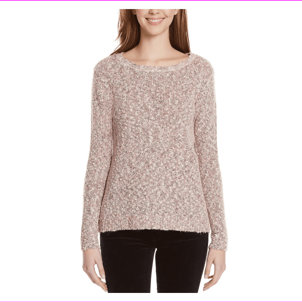 Buffalo David Bitton Women's Eyelash Knit Pullover Sweater S/Pink