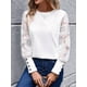 thumbnail image 4 of Top de Cuello Redondo con Encaje Bordado y Larga en Color Liso para Mujer L, 4 of 9