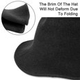 thumbnail image 4 of Sombrero de bruja de Halloween, sombrero puntiagudo plegable de ala ancha para mujer, accesorios de disfraces de fiesta de Halloween. Sombrero de bruja de lana, 4 of 5