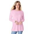 thumbnail image 2 of Roaman's Women's Plus Size Pointelle Sleeve Pullover, 2 of 2