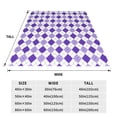 thumbnail image 3 of Lsque Purple argyle Pattern Fuzzy Fleece Throw Blanket Extra Large,Super Soft,Fluffy and Warm Blankets for Couch,Bed,All Season Use-50"x40", 3 of 7