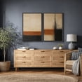 thumbnail image 4 of Framed Canvas Print Abstract Wall Art Set of 2 Neutral Decorative for Living Room Bedroom - 24"x36"x2 BLACK, 4 of 8