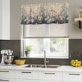thumbnail image 4 of Flower Floral Curtain Valances for Windows, Kitchen Valance Window Treatments Panel 2 Pack, Retro Abstract Modern Minimalist Smear Art Rod Pocket Short Curtains for Bathroom Bedroom 60 x 18 Inch, 4 of 8