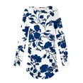 thumbnail image 4 of Uootdi Blouses for Women Dressy Casual Long Sleeve Round Neck Tunic Shirts Comfy Gift Graphic Print Trendy T-Shirts Going Out Cas, 4 of 5