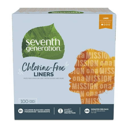 Seventh Generation Free & Clear Pantiliner Pads Light Absorbency 100 (Best Pads For Girls)