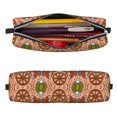 thumbnail image 2 of Yiaed Cow Skull Print Leather Pencil Case - Leather Pen Pencil Holder - Elegant & Practical Pencil Pouch for Work & Office, 2 of 7