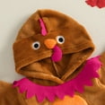 thumbnail image 6 of Cjfdfy Newborn Baby Boy Girl Thanksgiving Outfits Turkey Costume Hooded Long Sleeve Colorful Tail Feathers on Sleeves Cute Thanksgiving Turkey Clothes  ﻿, 6 of 9