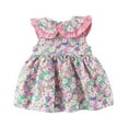thumbnail image 4 of Summer Saving! Yievot Summer Toddler Girl Dress Floral Print Holiday Seaside Dress+Bag 2Pcs Girl's Dress Suit Princess Dress 2-5 Years 2024 Summer Baby Girl Dress Gifts on Clearance, 4 of 7