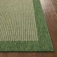 thumbnail image 5 of Well Woven Medusa Odin Solid & Striped Green 2'7" x 9'10" Indoor/Outdoor Flat-Weave Runner Rug, 5 of 8
