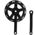 thumbnail image 4 of Mobutofu 1Set Black Steel Bike Crank Set Sturdy Chainring Replacement for Daily Use, 4 of 7