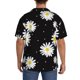 thumbnail image 3 of Balery Daisies Flowers Camisa Casual de Manga Corta con Botones para Hombre, Texturizada, Estilo Cubano, para Playa, Verano-Large, 3 of 5