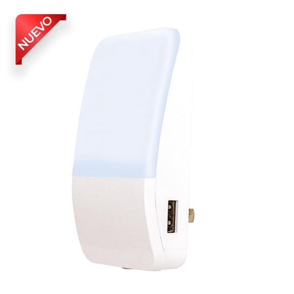 Luz de Noche IUSA LED con Sensor Automático Cargador USB 2.1A