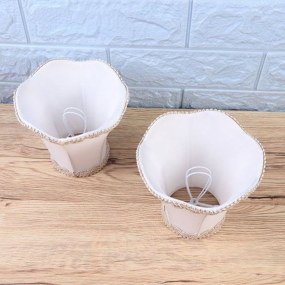 MLINS 3 Pcs Chandelier Shade Accessories Linen Lamp Clip-on Lampshade