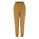 thumbnail image 4 of ICHUANYI Clearance Womens Solid Color Tapered Pants Cotton Linen Drawstring Elastic Waist Pants Casual Trousers With Pocket(Yellow, XXL) ICHUANYI WER2023081509823, 4 of 5