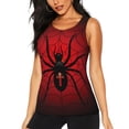 thumbnail image 2 of Picia Spider on the Web Pattern Women's Workout Tank Top,Breathable Activewear,Slim Fit Athletic Top,Versatile Workout Moisture-wicking top-Medium, 2 of 9