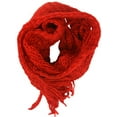 thumbnail image 3 of Crochet Beanie Visor with Scarf - Red, 3 of 5