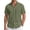 3# Army Green, variant on Mens Linen Shirt Short Sleeve Wrinkle Free Casual Untucked Button Down Shirts Beach Breathable Tops Summer Blue S
