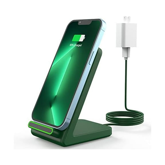 FU1999Wireless Charger, 15W Fast Wireless Charging Stand, Wireless Charging Station for iPhone 15 14 13 12 11 Pro Max Plus XS XR X 8 [Adapter Included]