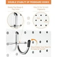 thumbnail image 4 of 1/4“ Extra Thick Pegboard Accessories Kit, 100PCS Heavy Duty Metal Peg Board Hook Assortment with 3 Sizes Basket S/M/L Fit 1/4 Inch Pegboard for Garage Wall Organizer Hanging Tools, 4 of 6
