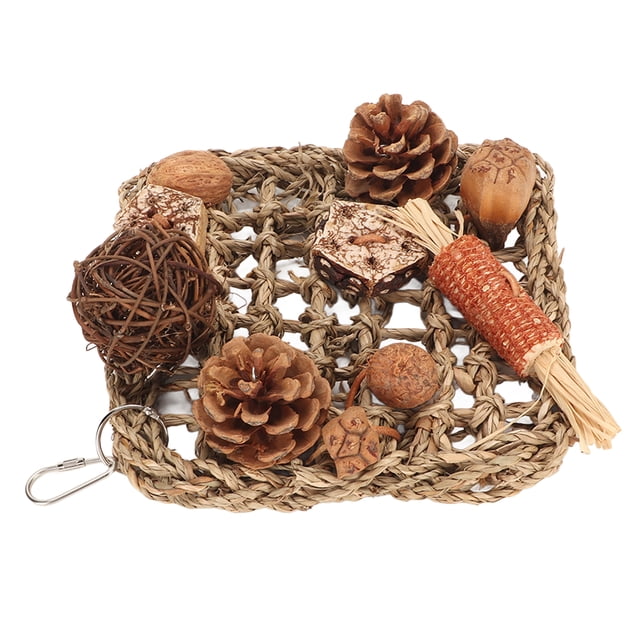 Neta Tejida De Loros, Cuerda De Paja, Subprovelo De Escalada, Decorativo, Decorativo, Seguro, Seguro Multipropósito Para Cacatúa Para Periodismo Para Conure