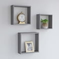 thumbnail image 3 of Estantes de Cubo de Pared Casafoyer Gris MDF 3 piezas, 3 of 5