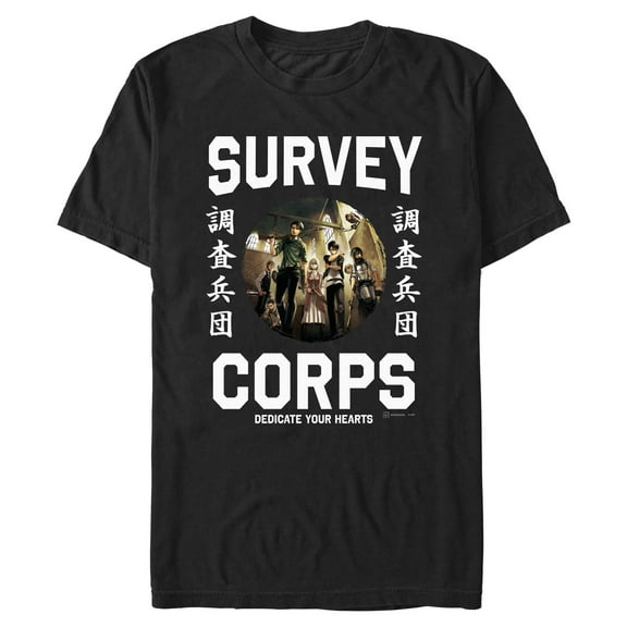 Mens Attack on Titan Survey Corps Scene T Shirt