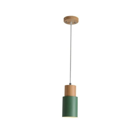 

LCACAJZ Inviting Stylish and Vibrant Nordic Wooden LED Pendant Lights - Designer Chandelier in Colorful Modern Style for Hotel Kitchen Decor - Lighting Fixture that Adds a Pop of Color
