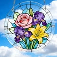 thumbnail image 3 of PLPPYFS Acrylic Puzzles Suncatcher Window Hanging, 83 Pieces 7.4 Inch Sun Catcher Acrylic Puzzles, DIY Stained Glass Acrylic Puzzle Kit Garden Decorations for Women Men Mom Birthday Gift, 3 of 6