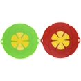 thumbnail image 1 of 2 X Spill Stopper Lid Cover and Spill Stopper, Boil Over Safeguard,Silicone Spill Stopper Pot Pan Lid Multi-Function Kitchen Tool (Green and Red), 1 of 6